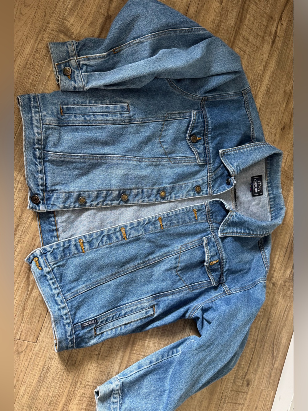 Cherokee Light Blue Denim Jacket Label Detail